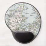 Antique Map of Denmark, Danmark in Danish, 1905 Gel Mouse Pad
