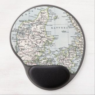 Antique Map of Denmark, Danmark in Danish, 1905 Gel Mouse Pad