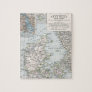 Antique Map of Denmark, Danmark in Danish, 1905 Jigsaw Puzzle