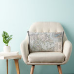 Antique Map of Denmark, Danmark in Danish, 1905 Lumbar Pillow