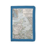 Antique Map of Denmark, Danmark in Danish, 1905 Tri-fold Wallet