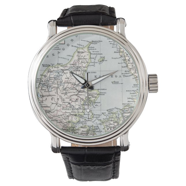 Antique Map of Denmark, Danmark in Danish, 1905 Watch (Front)