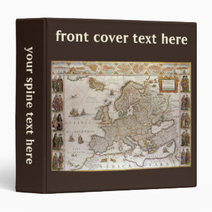 Antique Map of Europe by Willem Jansz Blaeu, c1617 Binder