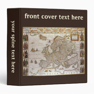 Antique Map of Europe by Willem Jansz Blaeu, c1617 Binder
