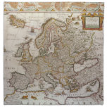 Antique Map of Europe by Willem Jansz Blaeu, c1617 Cloth Napkin