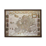 Antique Map of Europe by Willem Jansz Blaeu, c1617 Doormat