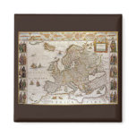 Antique Map of Europe by Willem Jansz Blaeu, c1617 Magnet