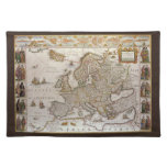 Antique Map of Europe by Willem Jansz Blaeu, c1617 Placemat