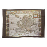 Antique Map of Europe by Willem Jansz Blaeu, c1617 Towel