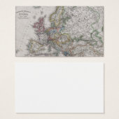Antique Map of Europe circa 1862 (Front & Back)