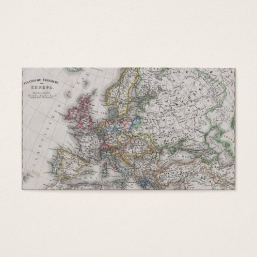 Antique Map of Europe circa 1862 (Front)