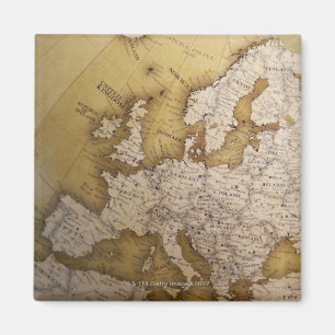 Antique map of europe. Old world. Magnet