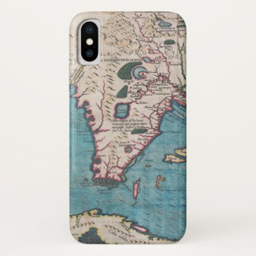 Antique Map of Florida and Cuba iPhone X Case