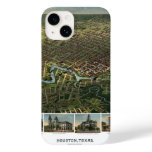 Antique Map of Houston, Texas with Buffalo River Case-Mate iPhone 14 Case