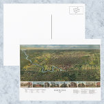 Antique Map of Houston, Texas with Buffalo River Postcard