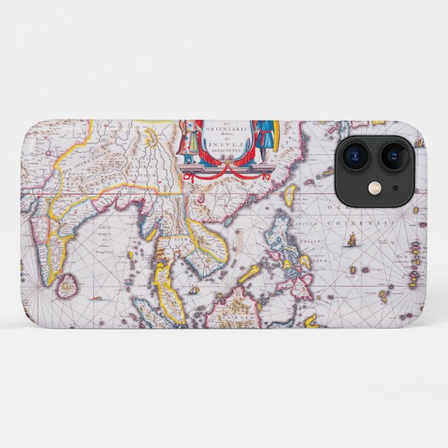 Antique Map of India From 1650 Case-Mate iPhone Case (Back (Horizontal))