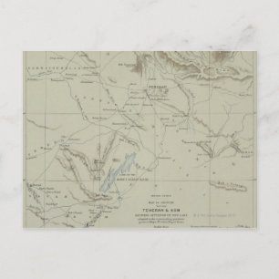 Antique Map of Iran Postcard