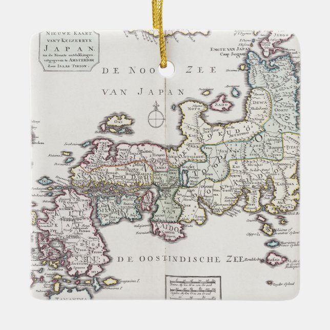 Antique Map of Japan | 1769 Ceramic Ornament (Front)