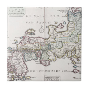 Antique Map of Japan   1769 Ceramic Tile