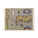Antique Map of Japan by Mercator and Hondius Doormat