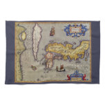Antique Map of Japan by Mercator and Hondius Kitchen Towel