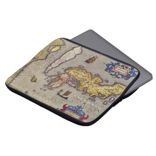 Antique Map of Japan by Mercator and Hondius Laptop Sleeve
