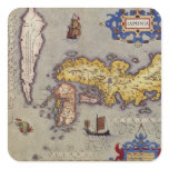 Antique Map of Japan by Mercator and Hondius Square Sticker