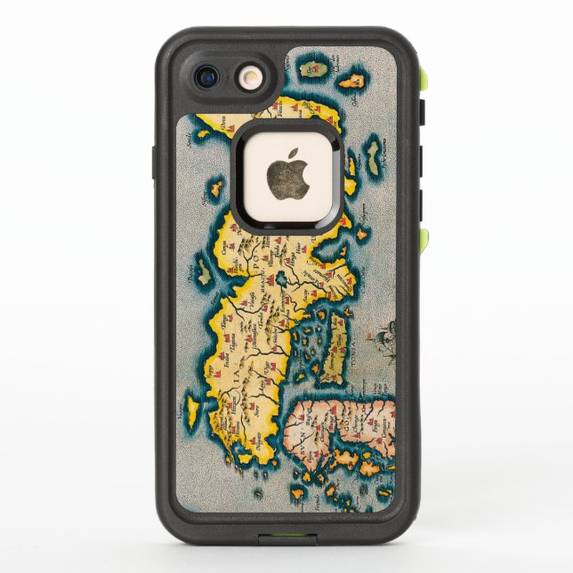 Antique Map of Japan Circa 1590 LifeProof iPhone Case (Back)