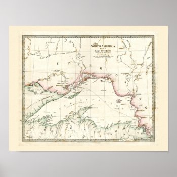 Antique Map Of Lake Superior Poster by whereabouts at Zazzle
