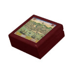 Antique Map of Lisbon, Portugal by Braun/Hogenberg Keepsake Box
