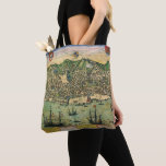 Antique Map of Lisbon, Portugal by Braun/Hogenberg Tote Bag