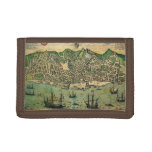 Antique Map of Lisbon, Portugal by Braun/Hogenberg Trifold Wallet
