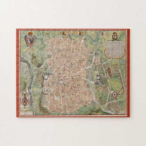 Antique Map of Madrid Spain Jigsaw Puzzle