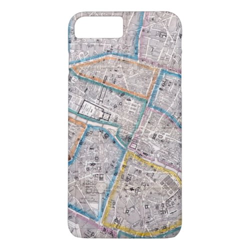 Antique Map of Paris iPhone 8 Plus7 Plus Case