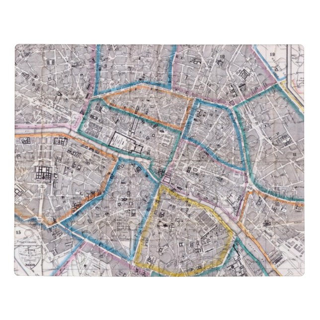 Antique Map of Paris Jigsaw Puzzle (Puzzle Horizontal)
