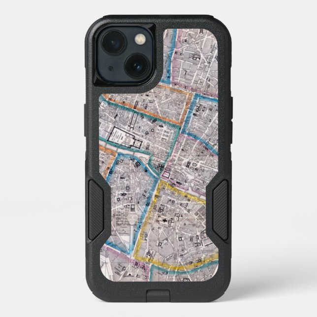 Antique Map of Paris Otterbox iPhone Case (Back)