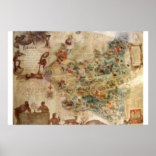 ANTIQUE MAP OF POLAND