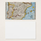 Antique Map of Spain & Portugal circa 1700s (Front & Back)