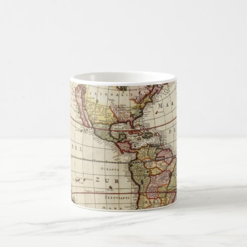 Antique Map of the Americas by Johannes De Ram Coffee Mug