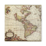 Antique Map of the Americas by Johannes De Ram Magnet