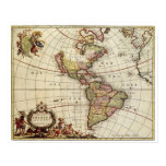 Antique Map of the Americas by Johannes De Ram Poster