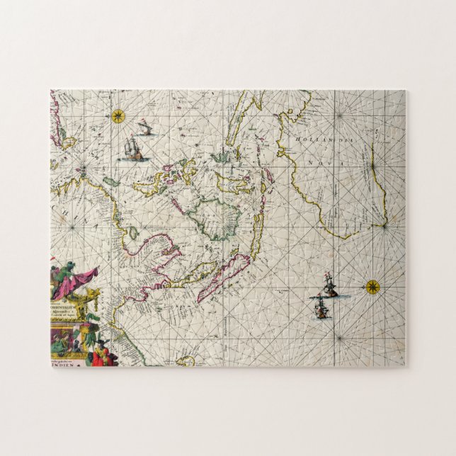 Antique Map of the East Indies Jigsaw Puzzle (Horizontal)