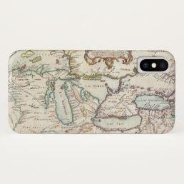 Antique Map of the Great Lakes iPhone X Case