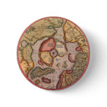 Antique Map of the North Pole Map by Mercator Button