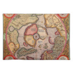 Antique Map of the North Pole Map by Mercator Cloth Placemat