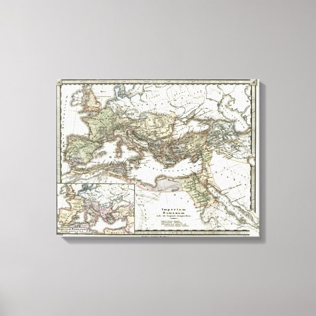 Antique Map of the Roman Empire Canvas Print (Front)