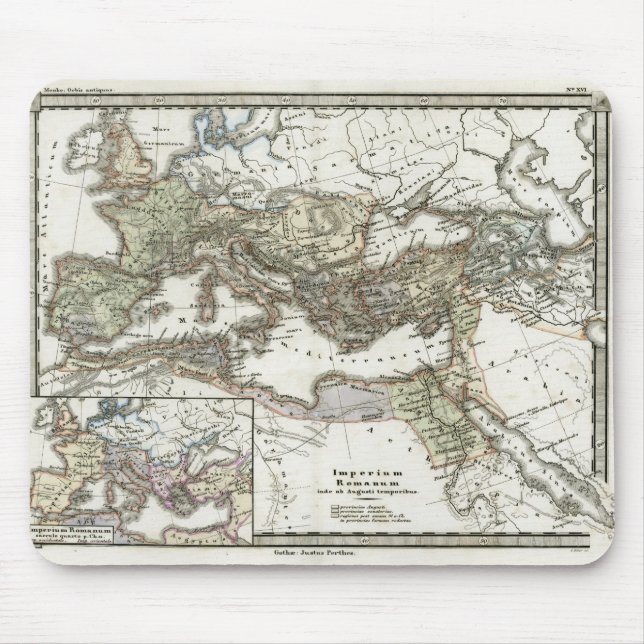 Antique Map of the Roman Empire Mouse Pad (Front)