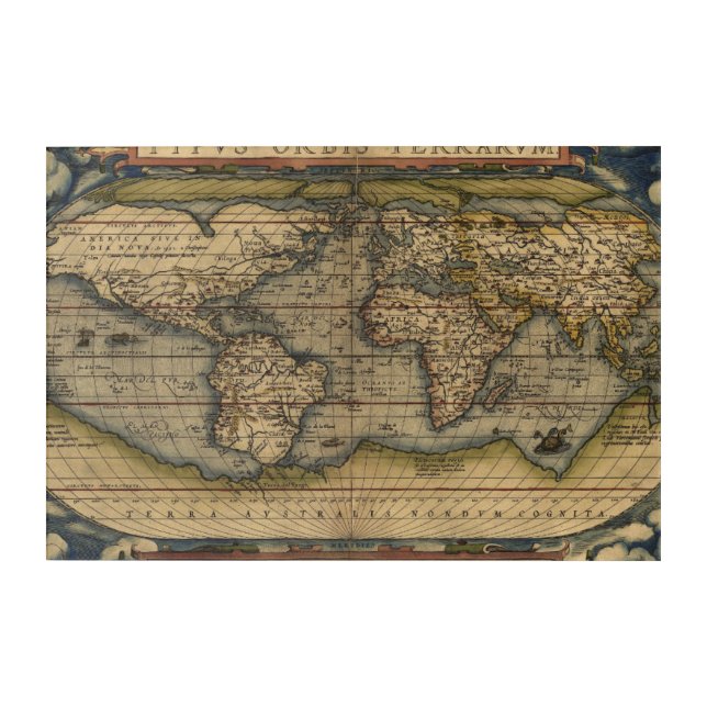 Antique Map of the World 6 Acrylic Print (Front)