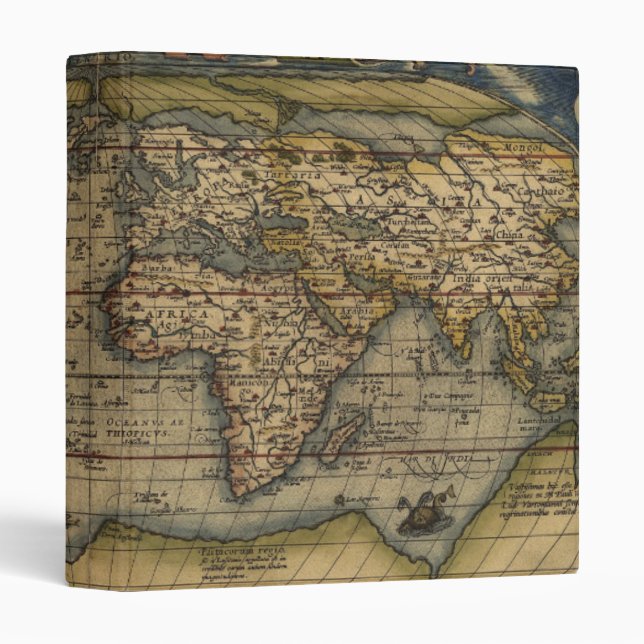 Antique Map of the World Binder (Front/Spine)