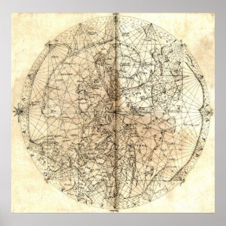 Antique Map of the World Poster